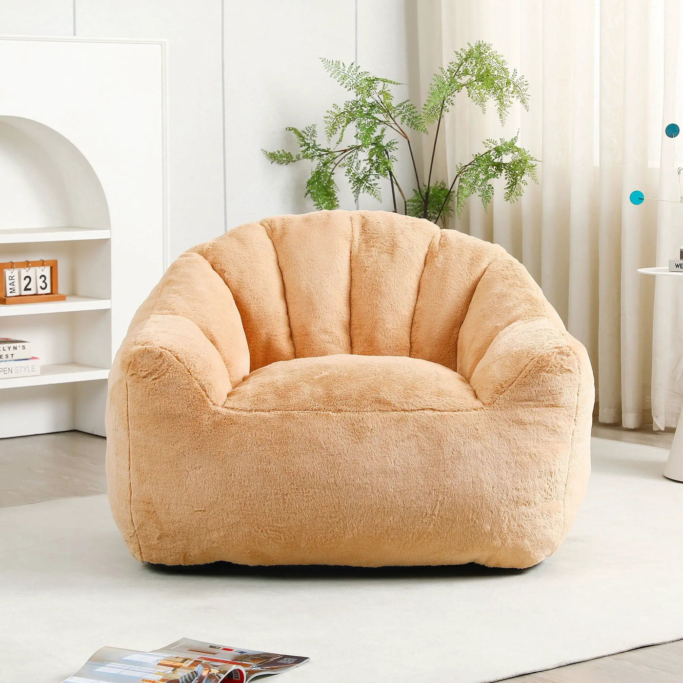 Beanbag Chair, Beanbag Sofa Chair With Armrests Stuffed High Density Foam by HouseOfZazla