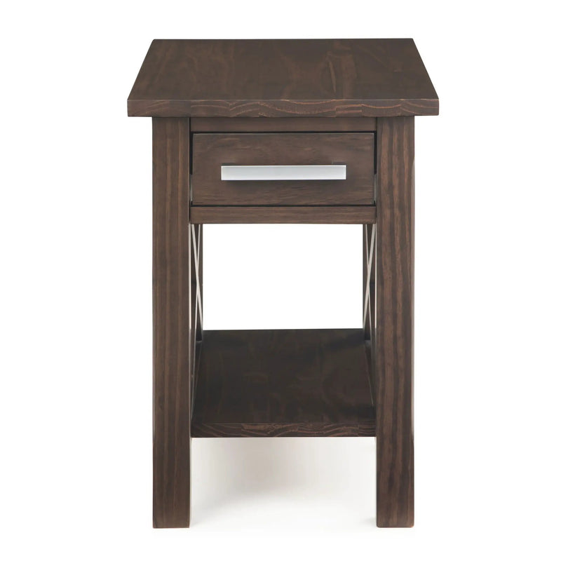 Kitchener - Narrow Side Table - Warm Walnut Brown by HouseOfZazla