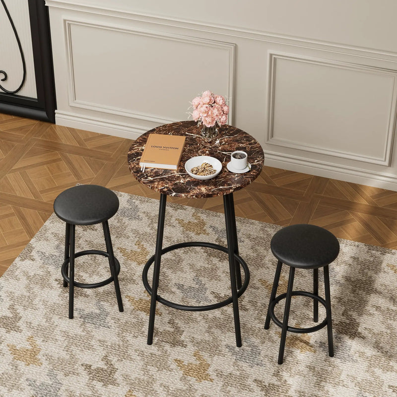 3-Piece Bar Table Set with 2 Bar Stools by HouseOfZazla