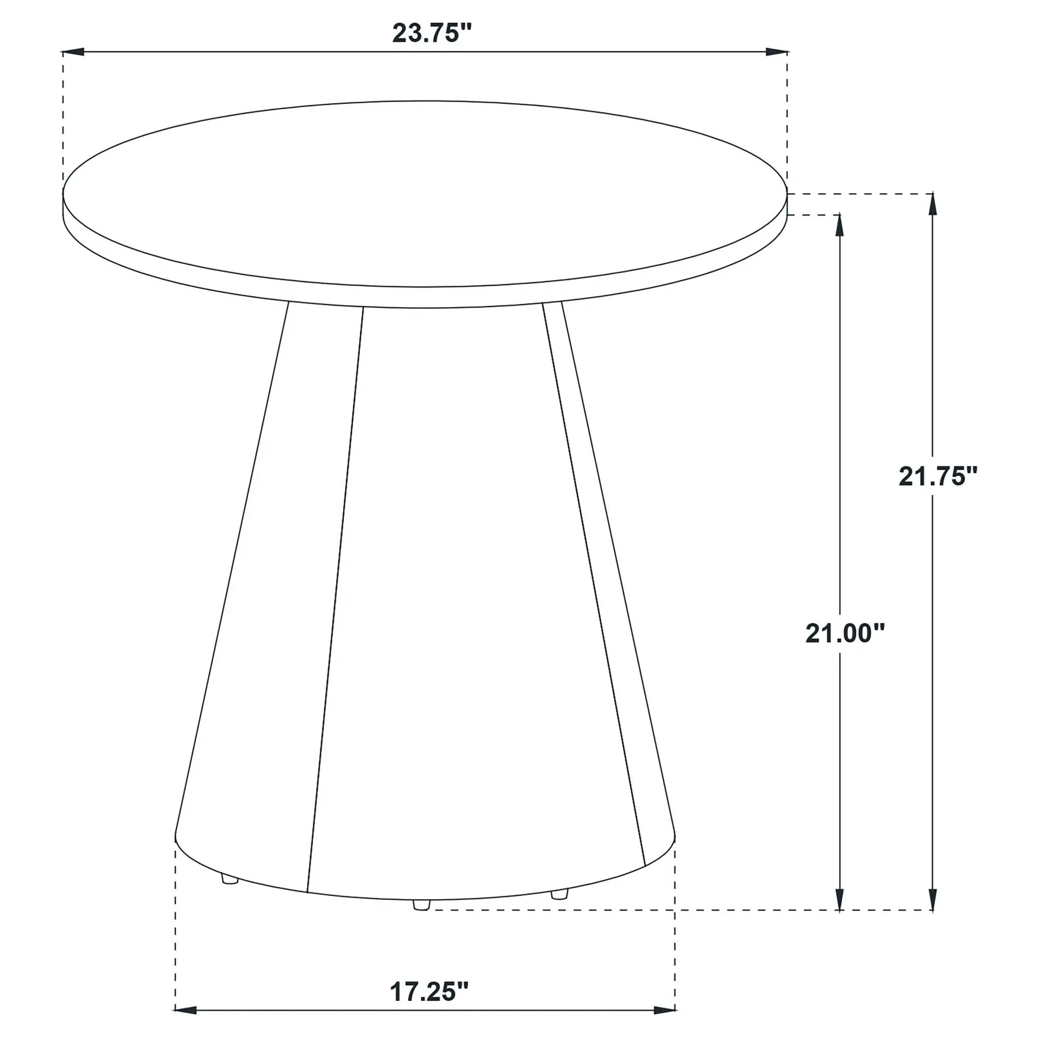 Franklin Round Wood Pedestal Side End Table Grey and Dark Brown by Unique Piece Furniture