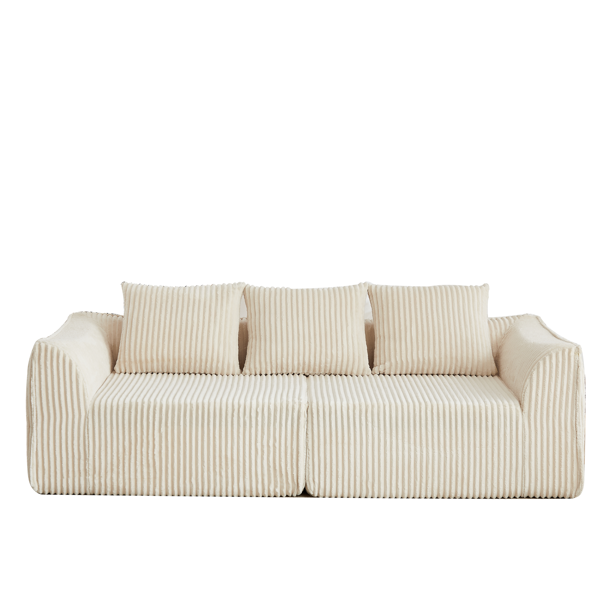 Minimalist 3-Seater Corduroy Sofa by HouseOfZazla