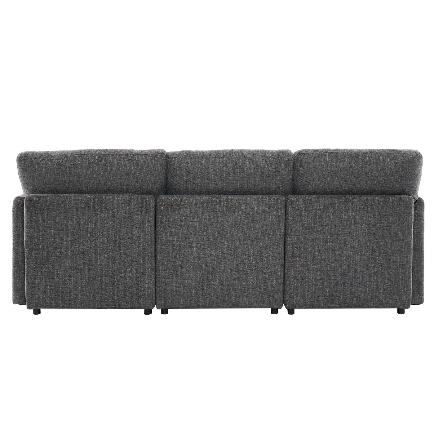 Sectional Sofa Modular U-Shaped With Ottoman & USB Ports by HouseOfZazla