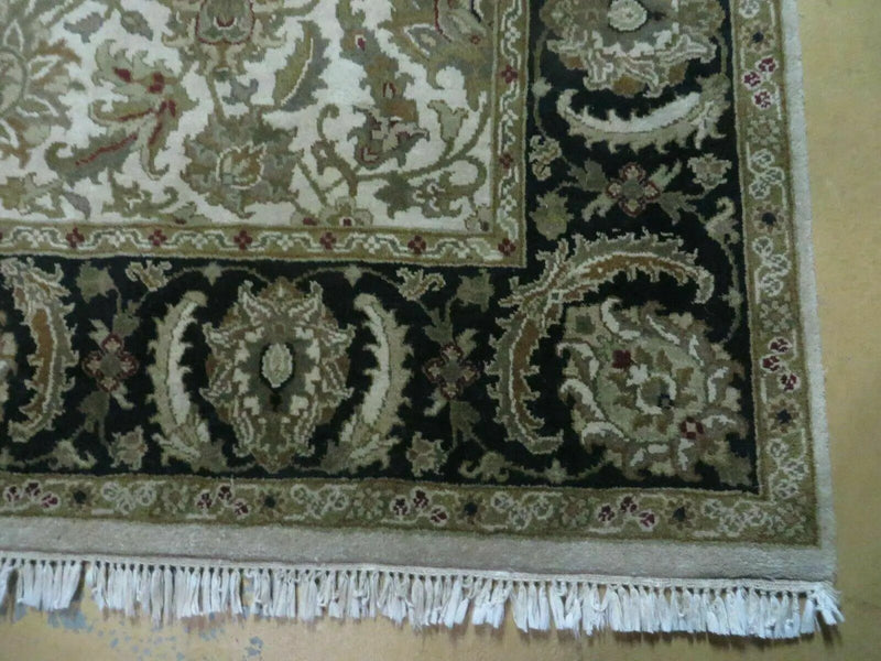 6' X 9' Vintage Handmade India Top Quality Jaipur Floral Oriental Tea Wash Nice by Jewel Rugs