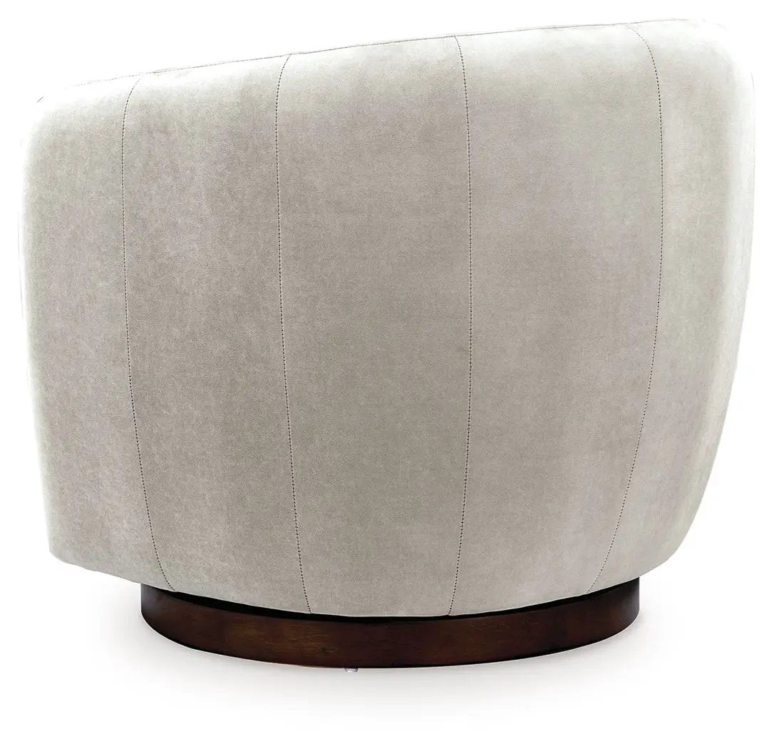 Annbury - Swivel Accent Chair - Light Beige by Unique Piece Furniture
