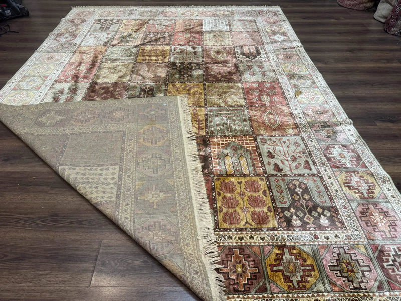 Panel Design Rug 8 x 10.6, Oriental Carpet, Belgium Power Loomed Rug by Jewel Rugs