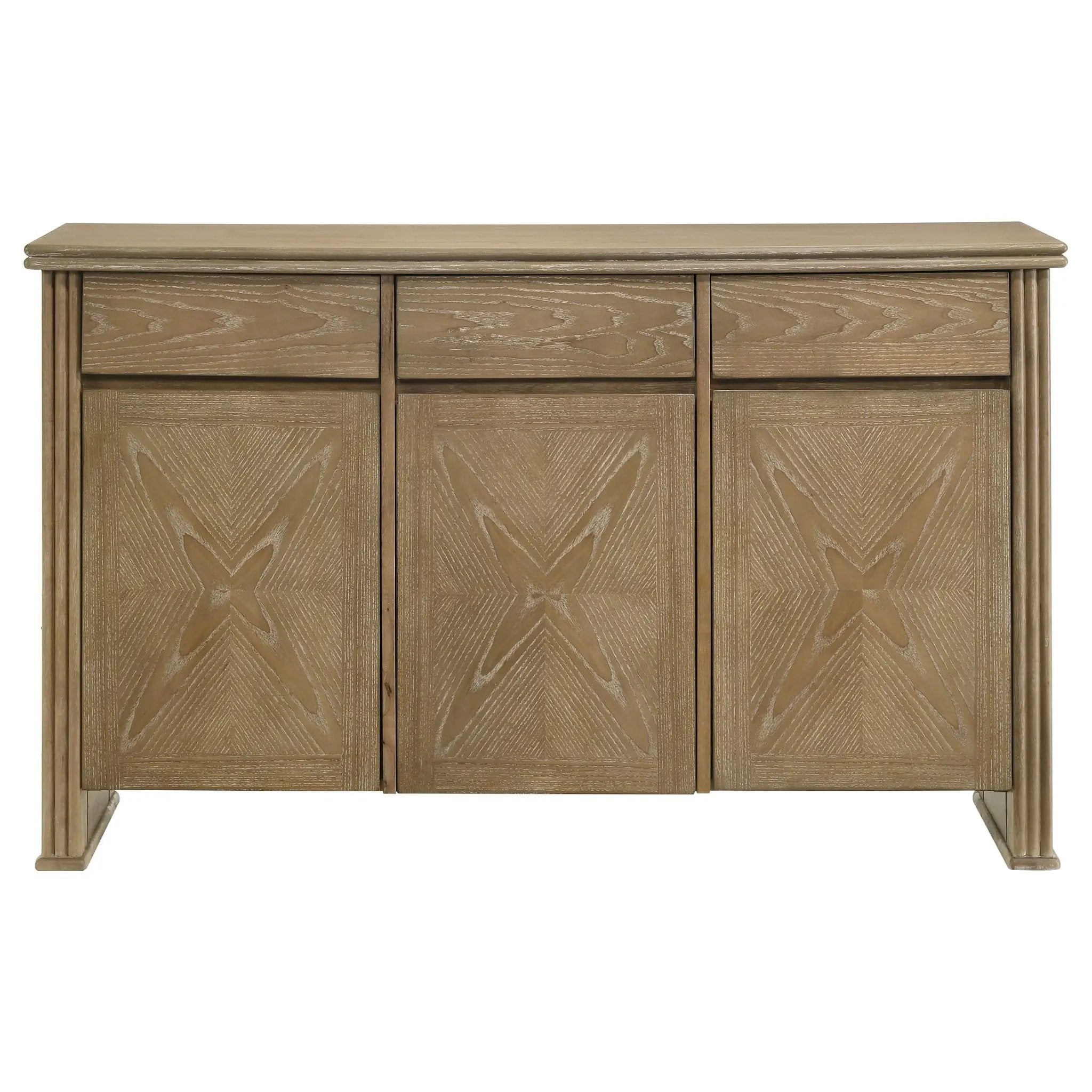 Dreydon - 3 Door Sideboard Server - Light Brown by HouseOfZazla