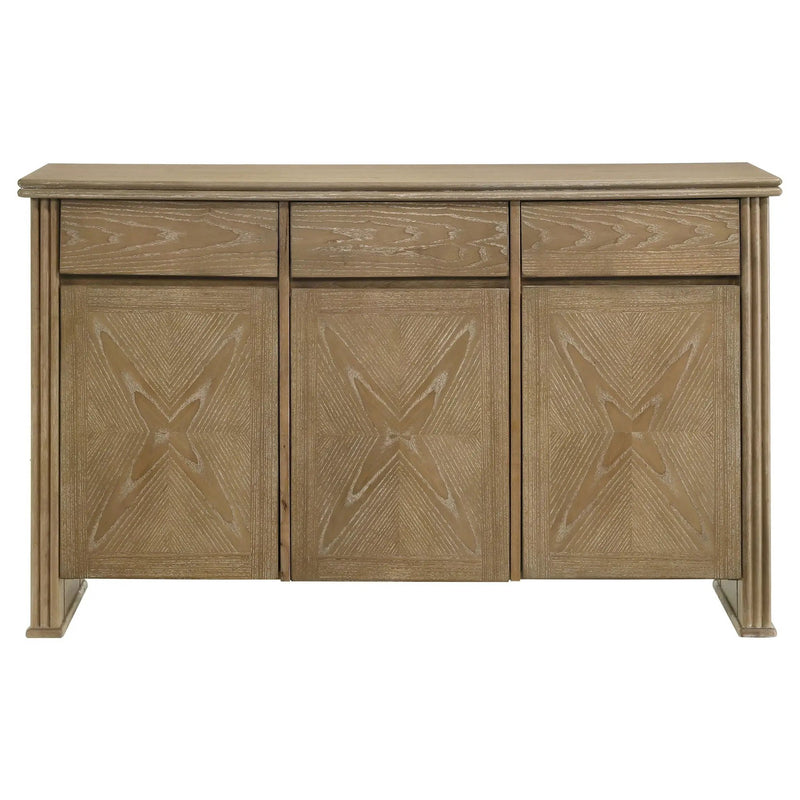 Dreydon - 3 Door Sideboard Server - Light Brown by HouseOfZazla