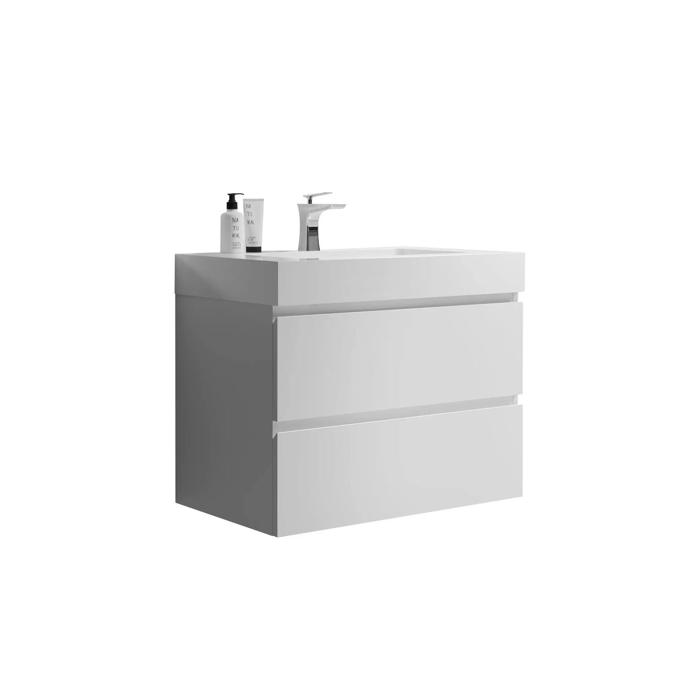 Alice - Bathroom Vanity With Large Storage, Sink Wall Mounted Floating Bathroom Vanity For Modern Bathroom, One-Piece Sink Basin Without Drain And Faucet by HouseOfZazla