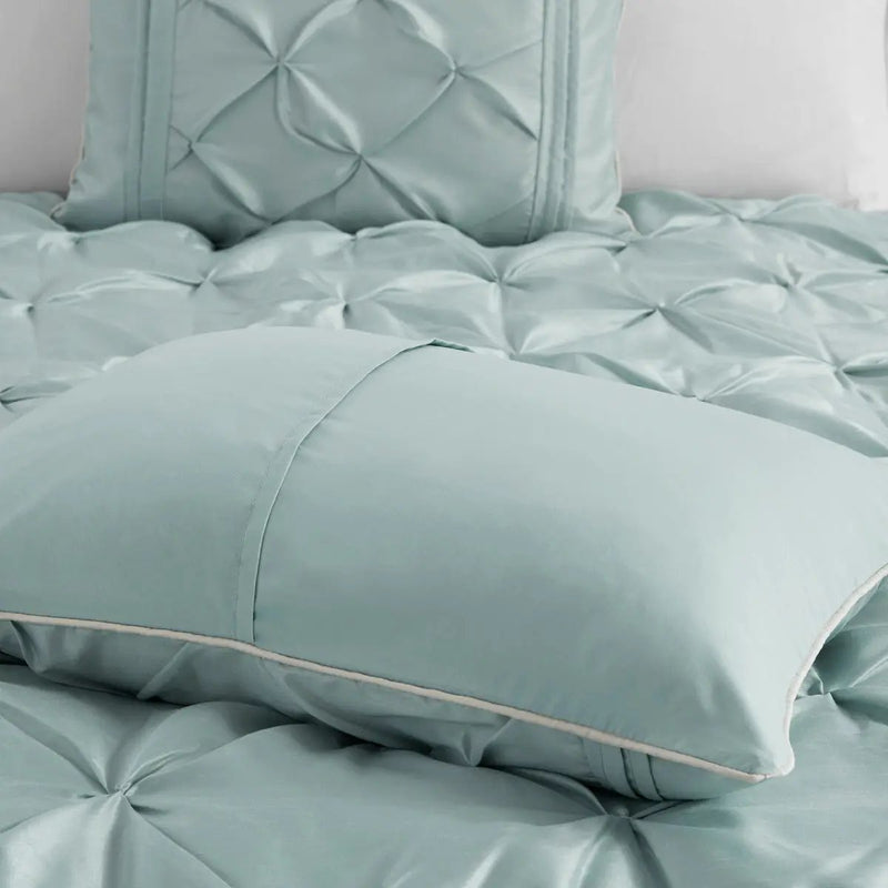 7 Piece Tufted Comforter Set Seafoam California King by HouseOfZazla
