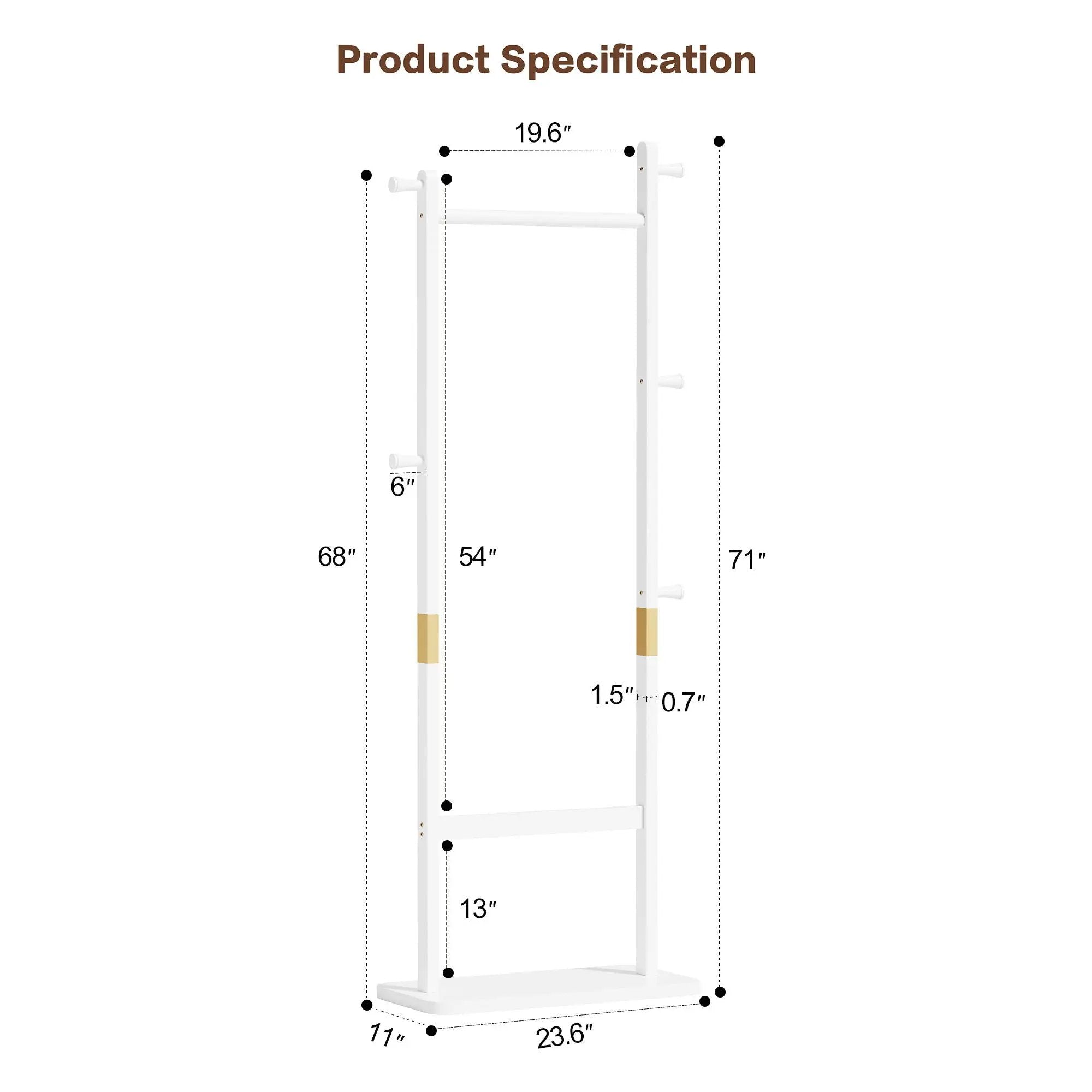 Solid Wood Simple Hat Rack by HouseOfZazla