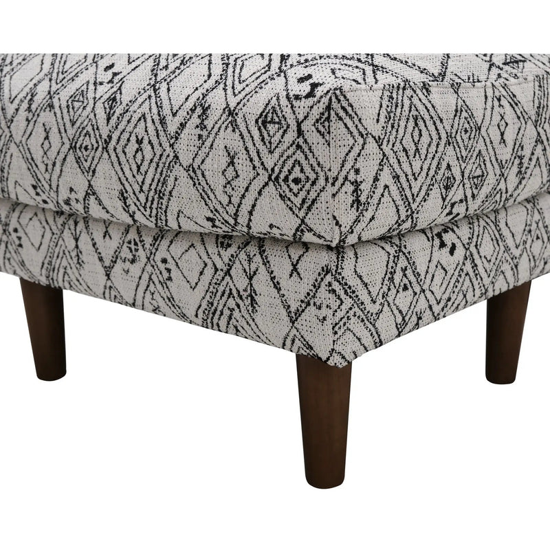 Abstract Ottoman - Black by Unique Piece Furniture