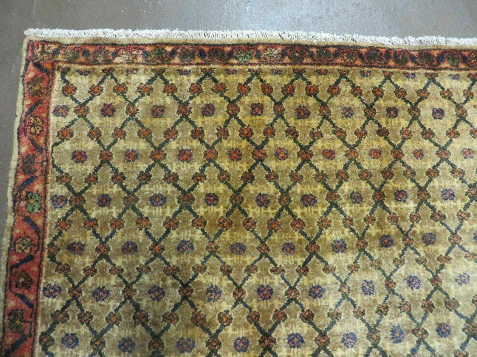 4' X 6' Handmade Indian Allover Wool Rug Camel Hair Color #119 by Jewel Rugs