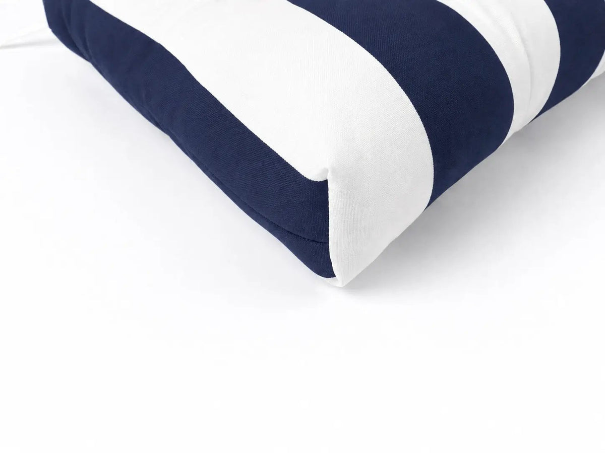 Outdoor Chair Cushions Set of 2 in Black/White Stripes by HouseOfZazla
