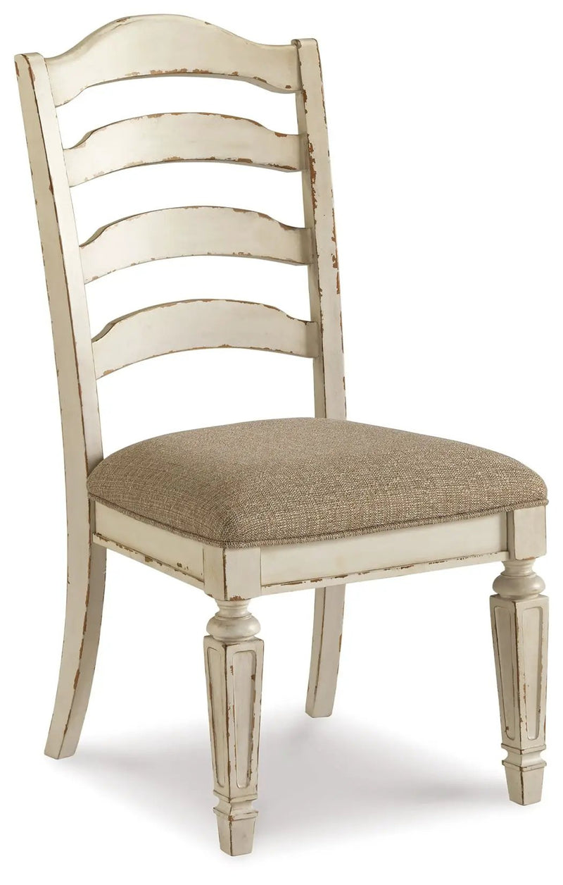 Realyn - Dining UPH Side Chair (Set of 2) - Ladderback - Chipped White by Unique Piece Furniture