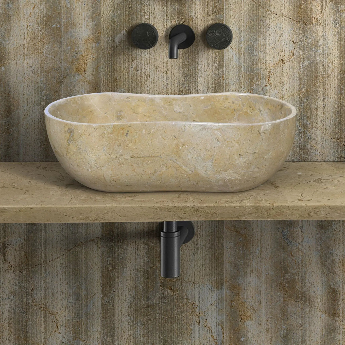 Bathroom Vessel Sink With Wavy Design by HouseOfZazla
