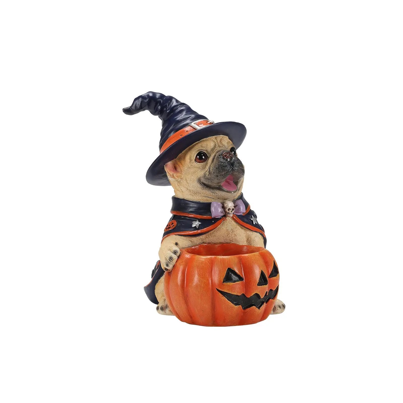 Halloween French Bulldog Witch Puppy Figurine by HouseOfZazla