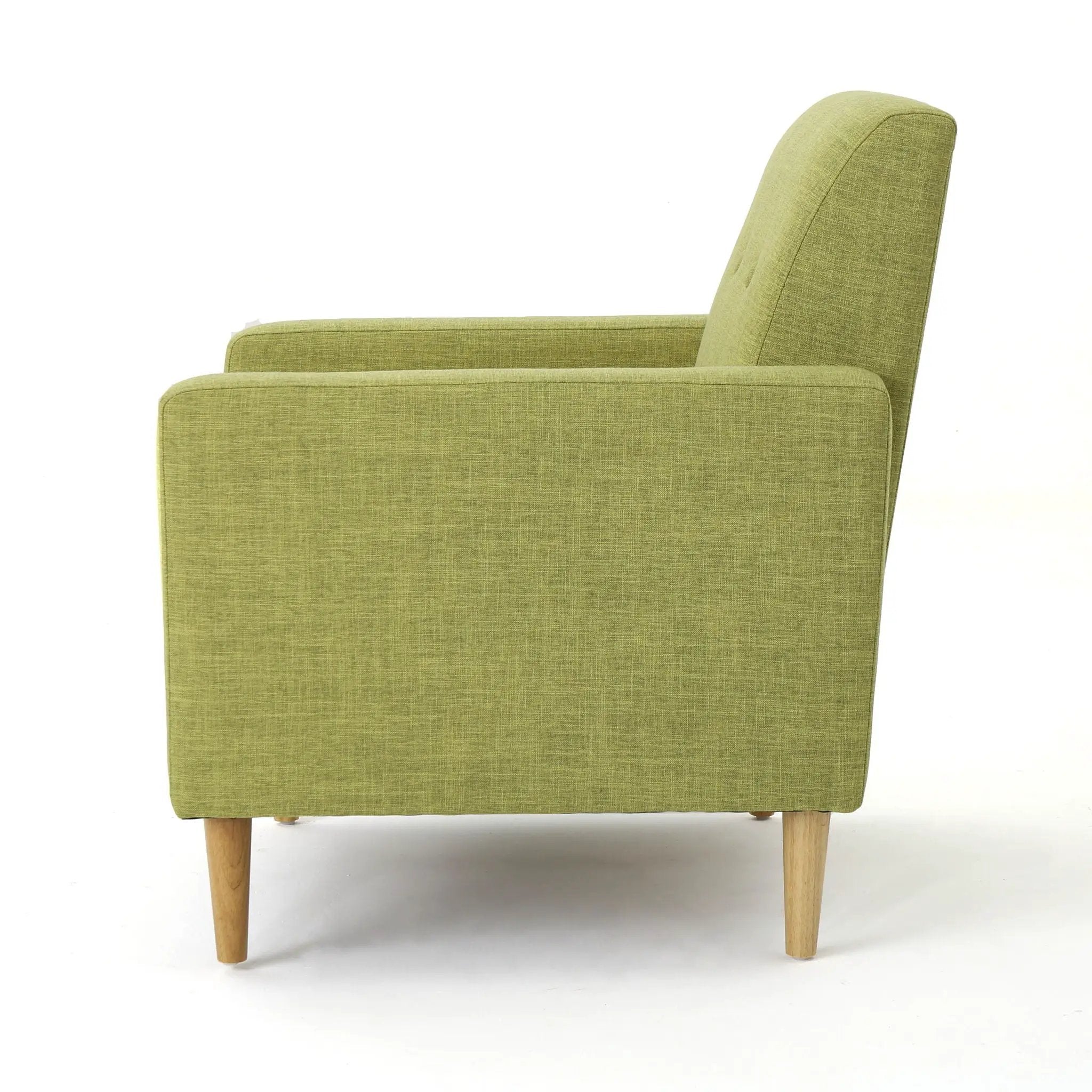 Nebulize Upholstered Fabric Club Chair With Button Tufted And Square Off Arm And Back by HouseOfZazla