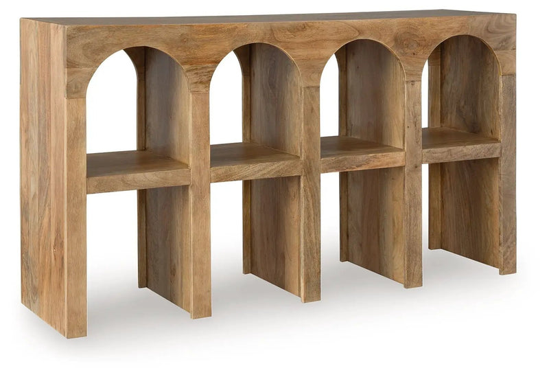 Luzmanacy - Console Sofa Table - Natural Brown by Unique Piece Furniture