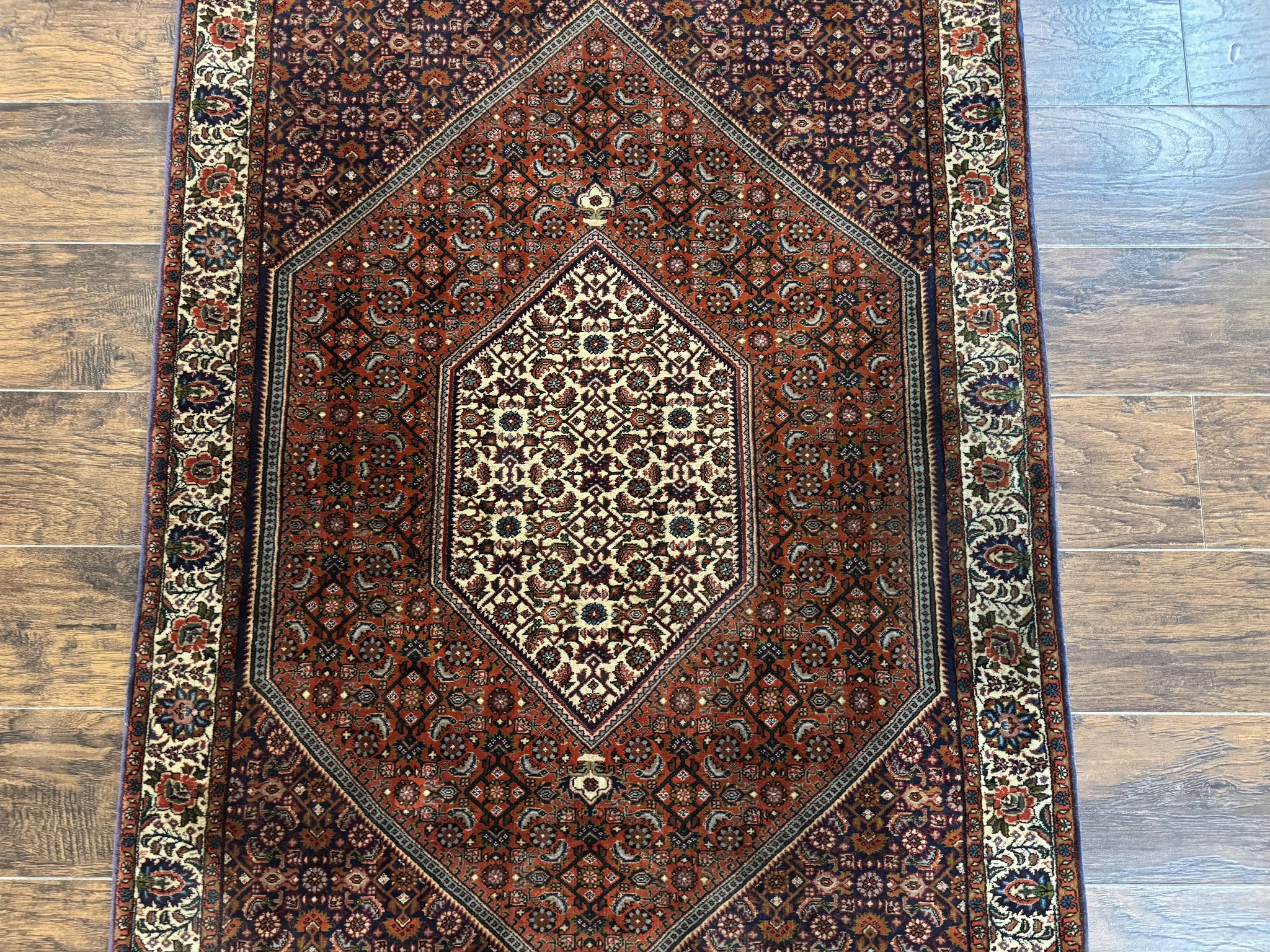 Persian Bidjar Rug 4x5, Fine 290 KPSI, Herati Pattern by Jewel Rugs