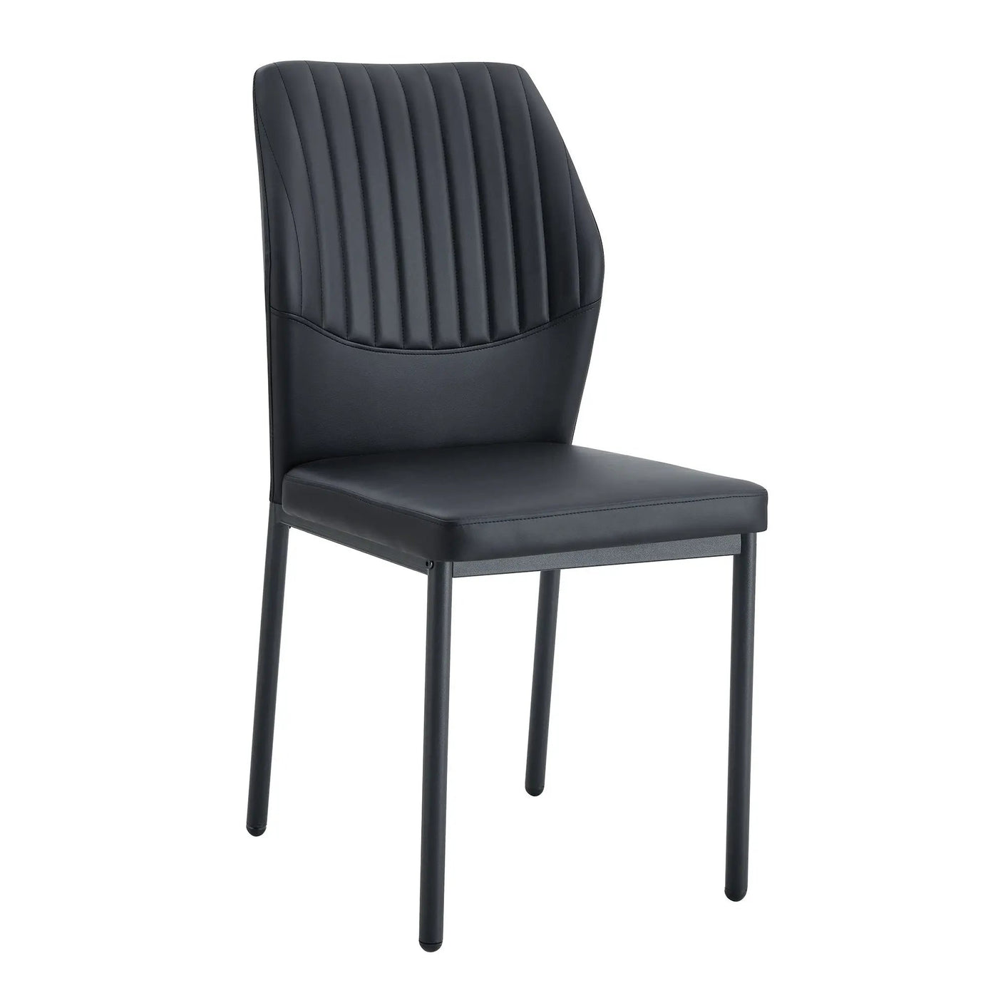 Ergonomic Simple Chair With Metal Leg by Unique Piece Furniture