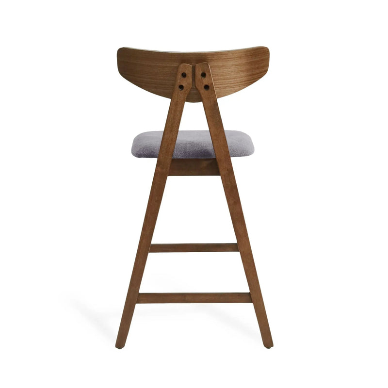 Mid Century Modern Counter Stool With V Shape Frame And Upholstered Seating by HouseOfZazla