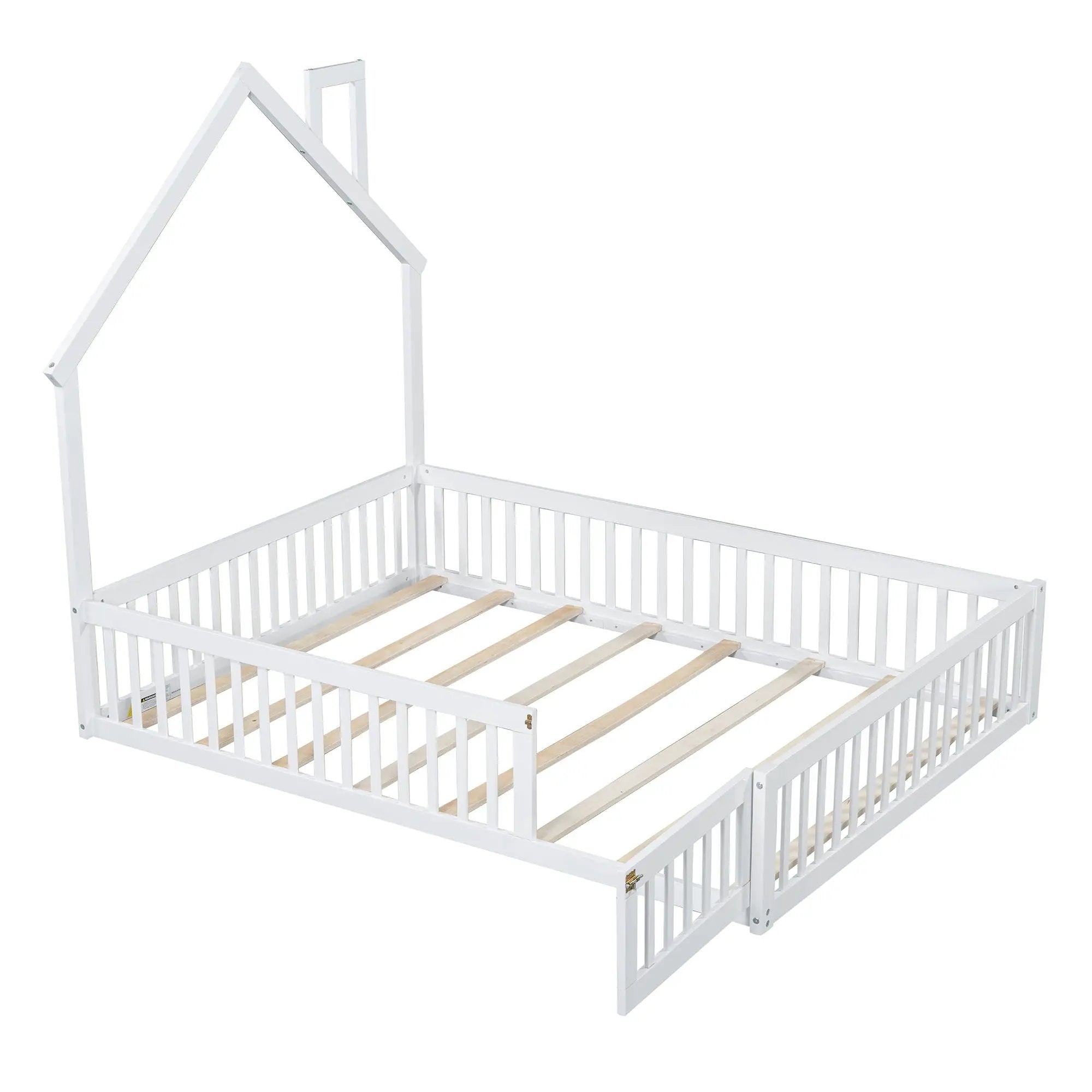 House Platform Bed With Guardrail by Unique Piece Furniture