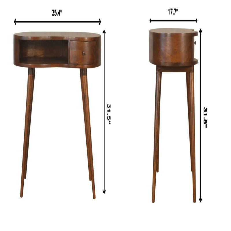 Rounded Writing Desk - Chestnut by HouseOfZazla