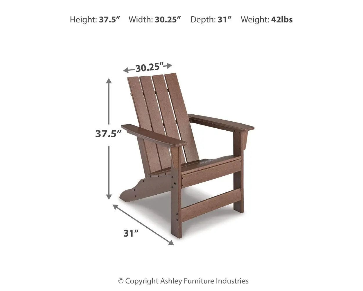 Emmeline - Adirondack Chair - Brown by Unique Piece Furniture
