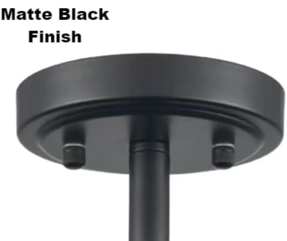 Open Box Deynite Modern LED Black Ceiling Light Fixture Dimmable 3000K-4500-5500K Semi-Flush Mount Ceiling Light for Bedroom by Selzalot