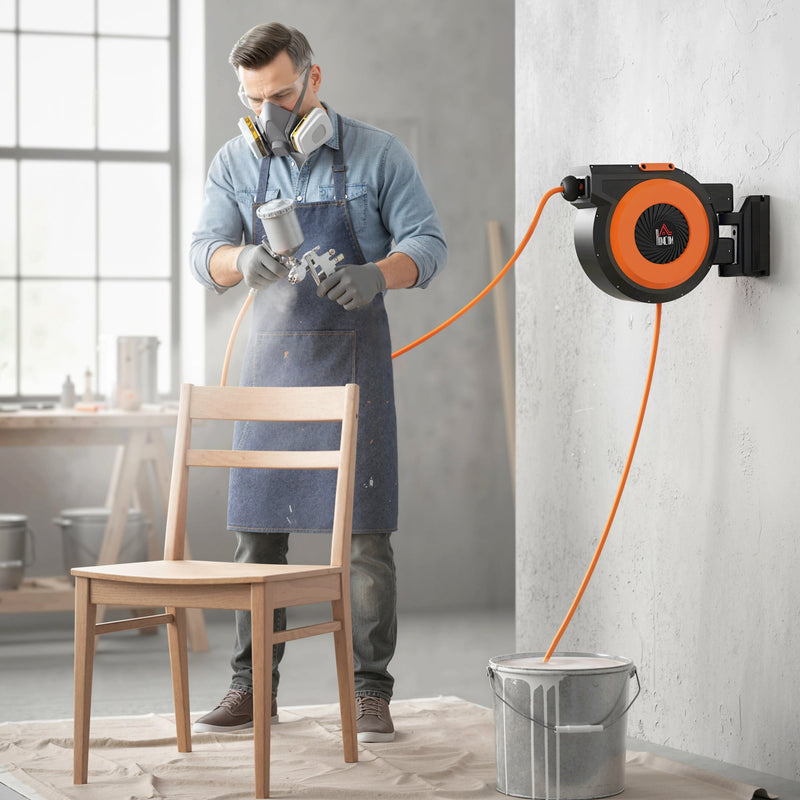 HOMCOM Retractable Air Hose Reel by HouseOfZazla