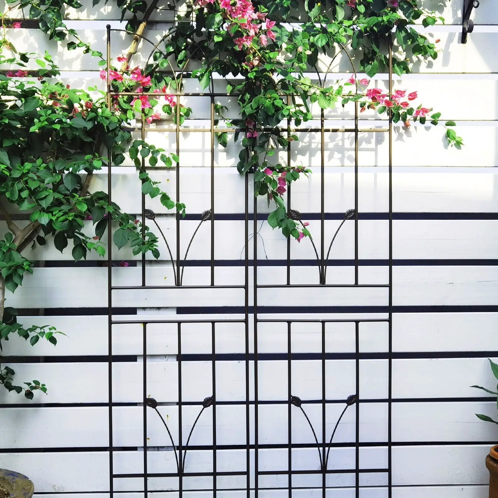 Metal Garden Trellis Rustproof For Climbing Plants Outdoor Flower Support by Unique Piece Furniture