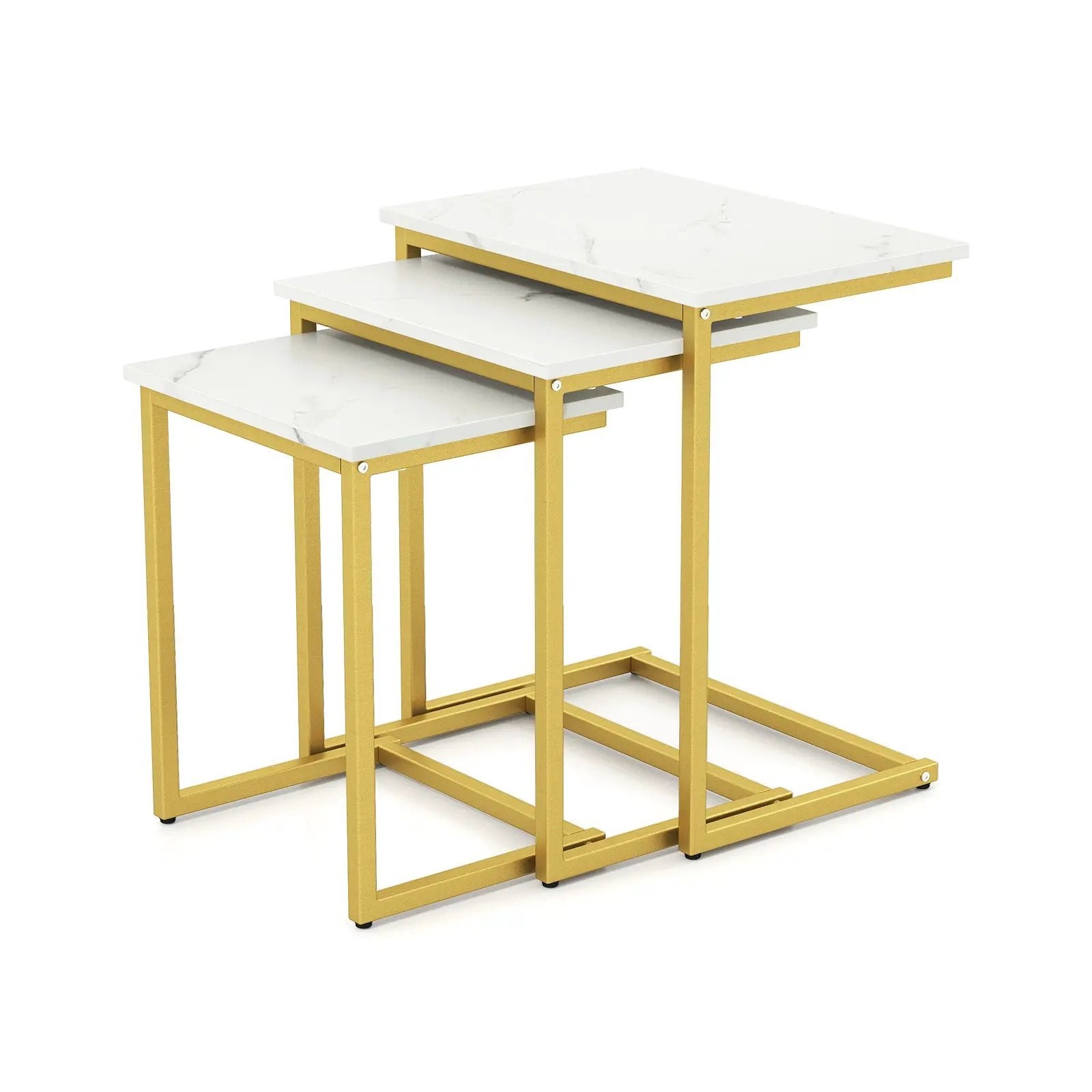 3 Pieces Multifunctional Coffee End Table Set by DirectDeals