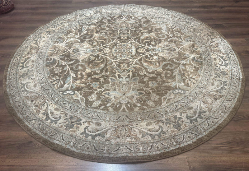 Round Karastan Rug 8x8 ft, Euphoria New Bridge Karastan Rug, Indo Mahal Design by Jewel Rugs