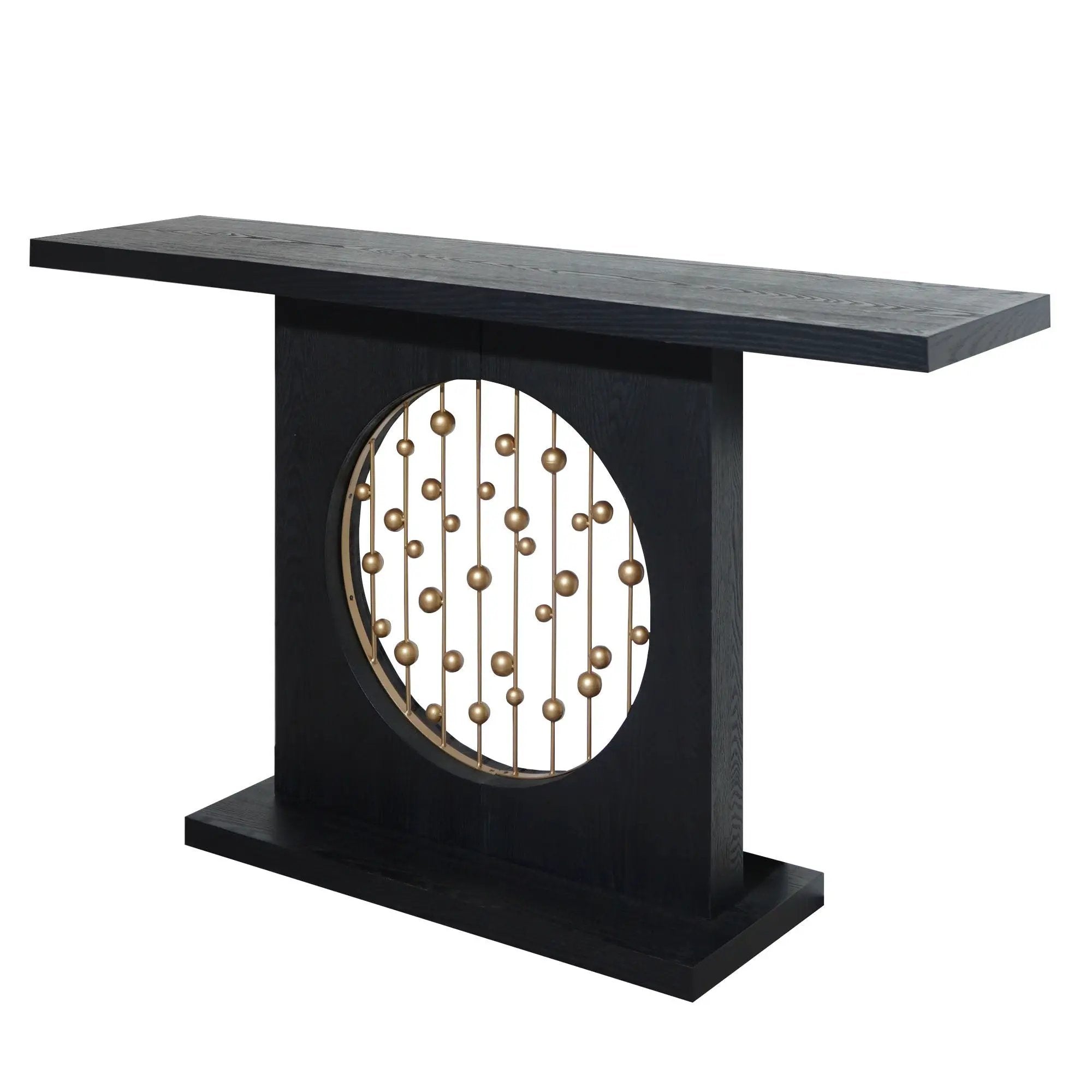Console Table With Circular Art Decor For Living Room - Multi by Unique Piece Furniture
