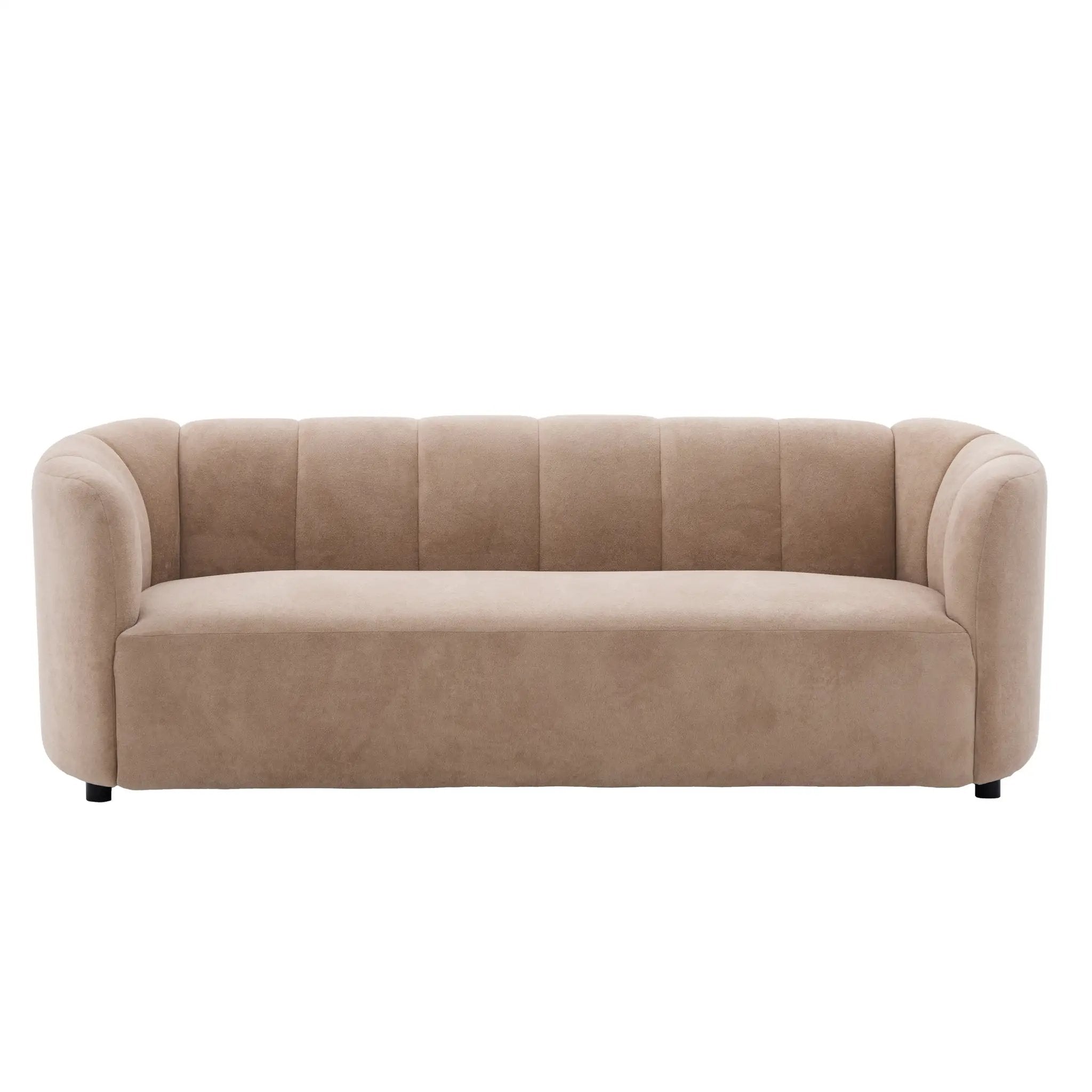 Mirelle 80 in. Modern Curved Velvet Sofa Couch by HouseOfZazla