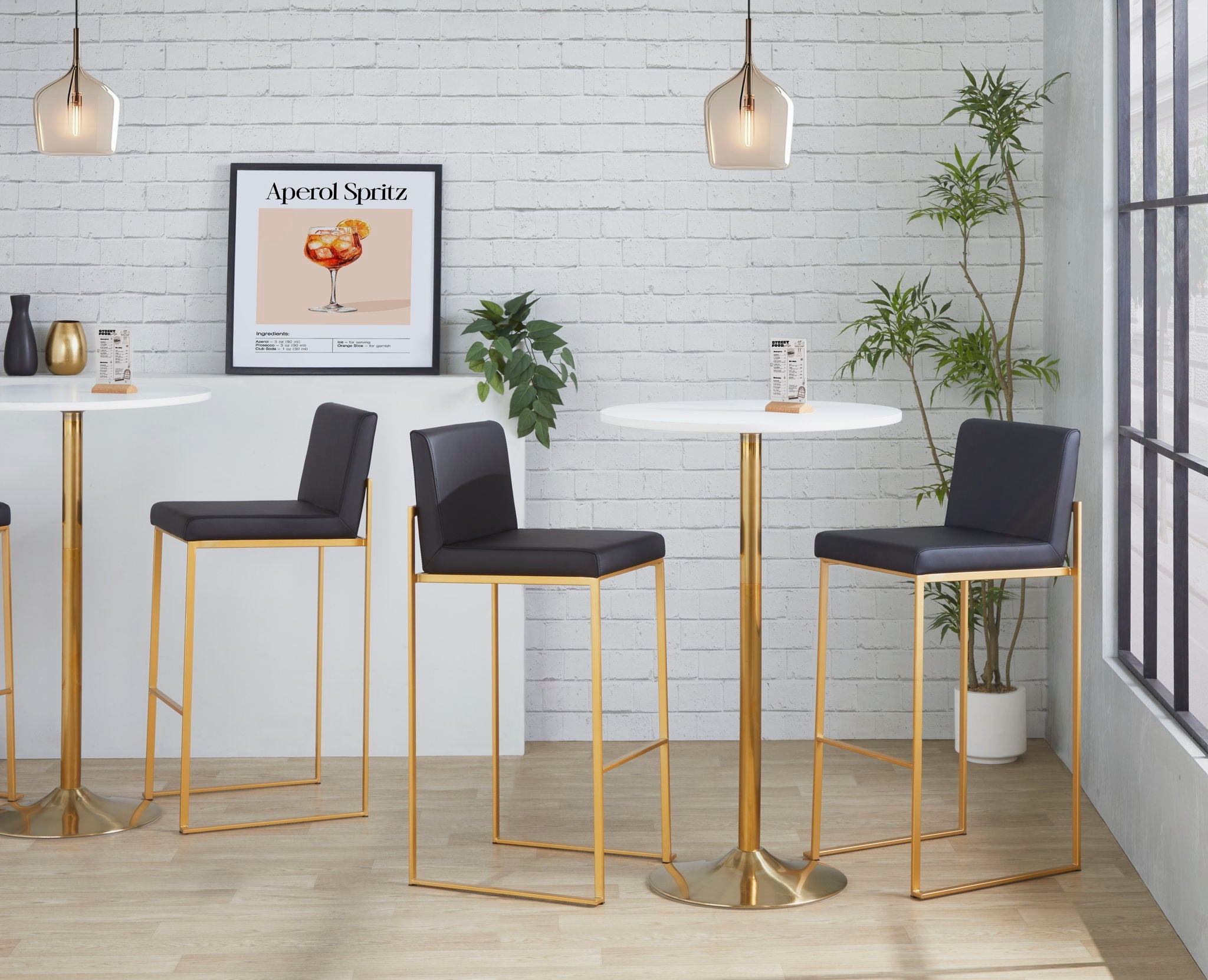 Fuji - Contemporary Design High Back Barstool by Unique Piece Furniture