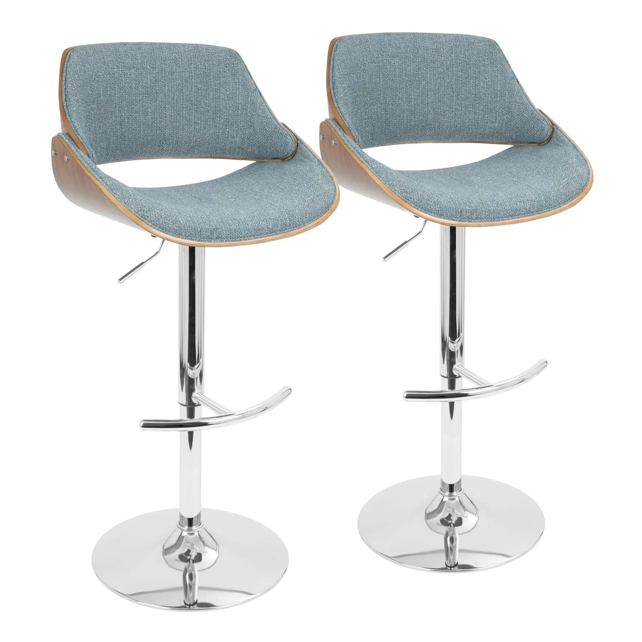 Fabrizzi - Mid Century Modern Adjustable Barstool With Swivel (Set of 2) by Unique Piece Furniture