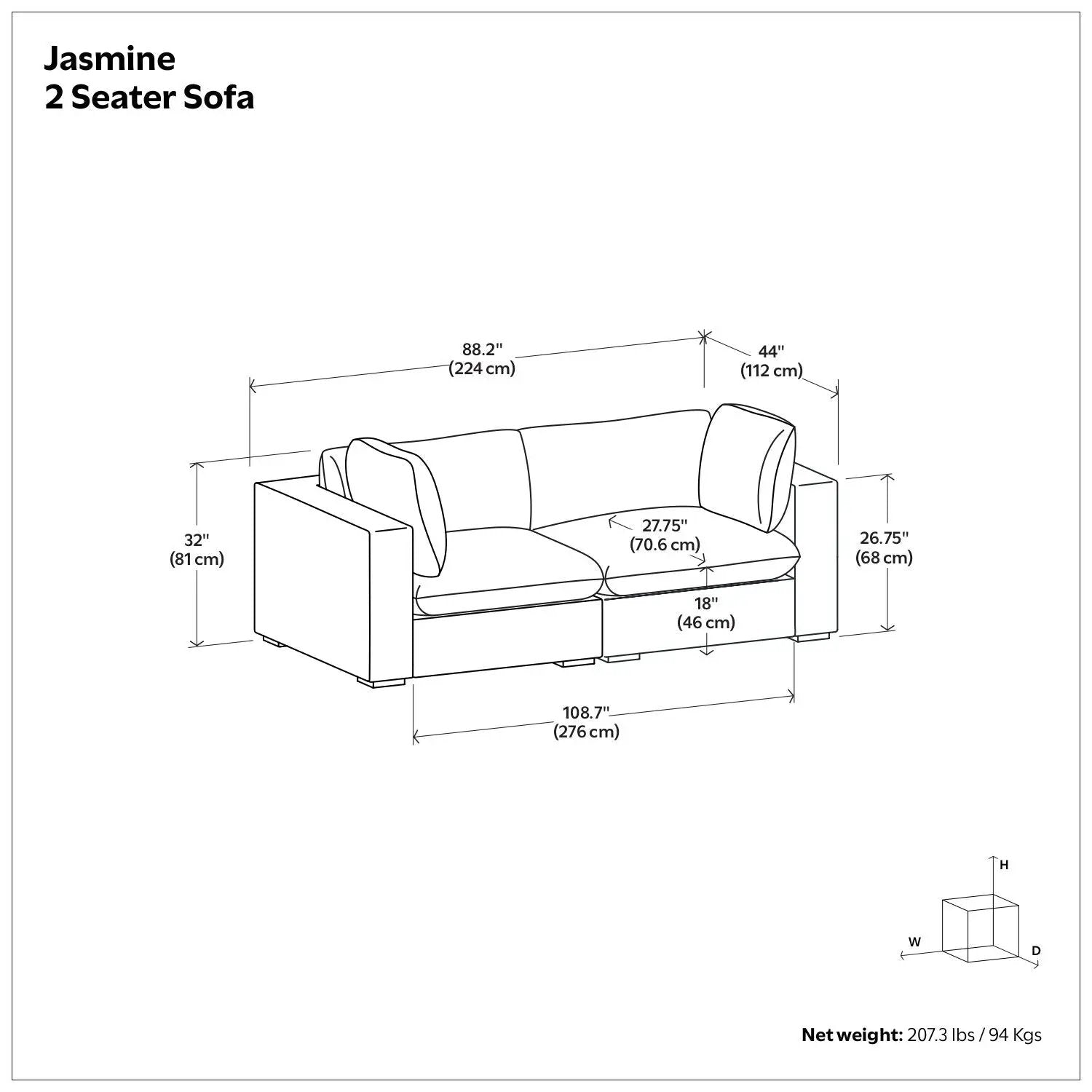Jasmine - Handcrafted Sofa by Unique Piece Furniture