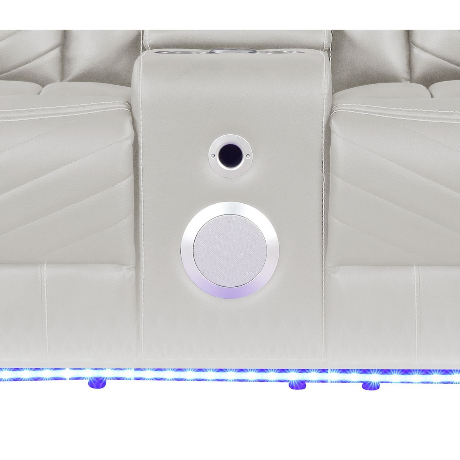 Challenger LED Power Recliner Loveseat With Console