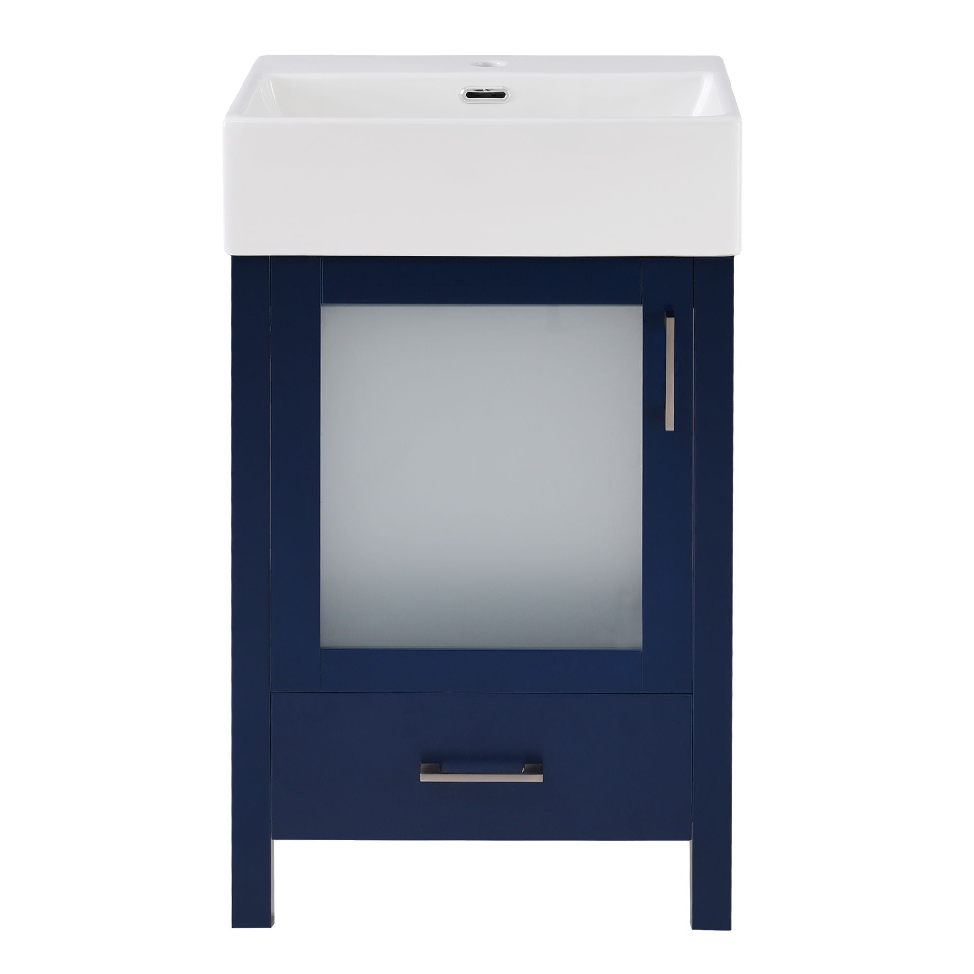 Bathroom Vanity With Ceramic Sink And Ample Storage, Ideal For Small Bathrooms by HouseOfZazla