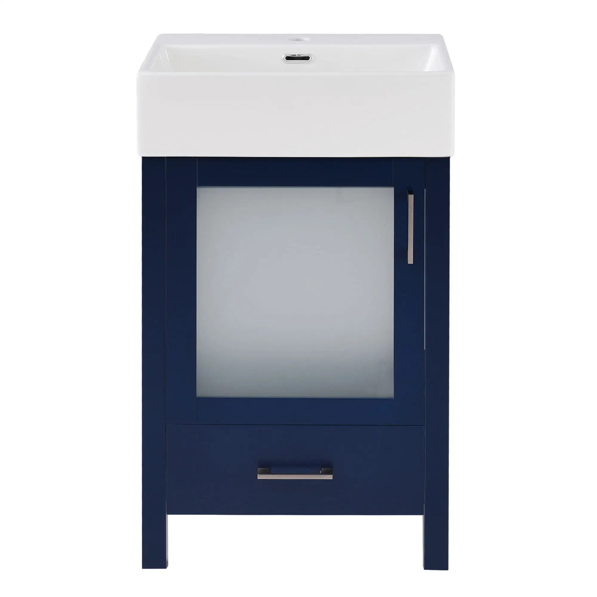 Bathroom Vanity With Ceramic Sink And Ample Storage, Ideal For Small Bathrooms by Unique Piece Furniture
