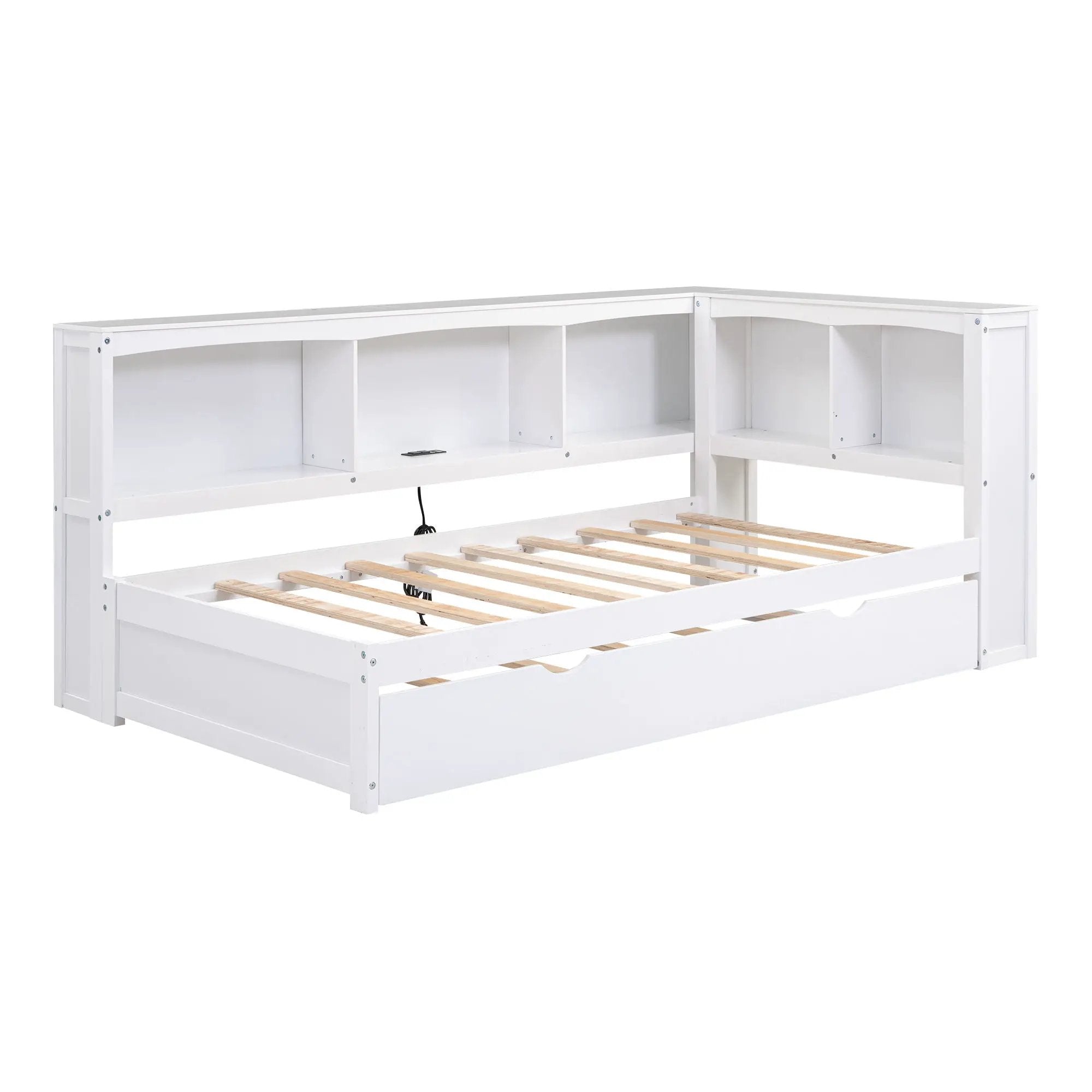 Daybed With Trundle, Storage Cabinets, USB Ports by HouseOfZazla