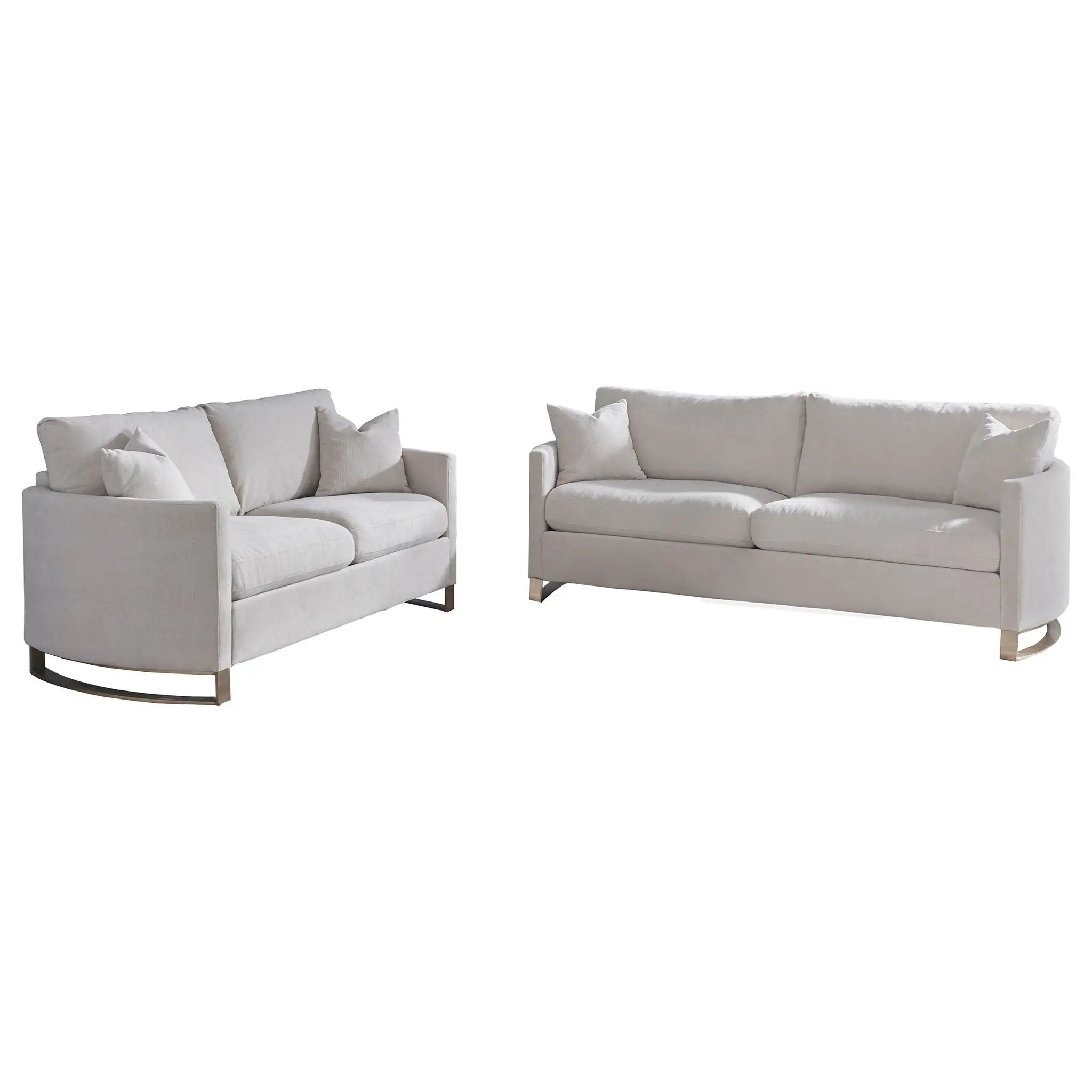 Corliss 2-piece Upholstered Arched Arm Sofa Set Beige by Unique Piece Furniture