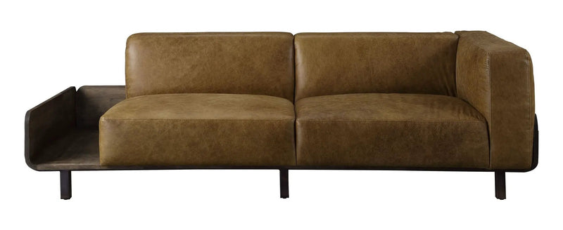 Blanca - Sofa - Chestnut Top Grain Leather & Rustic Oak by Unique Piece Furniture