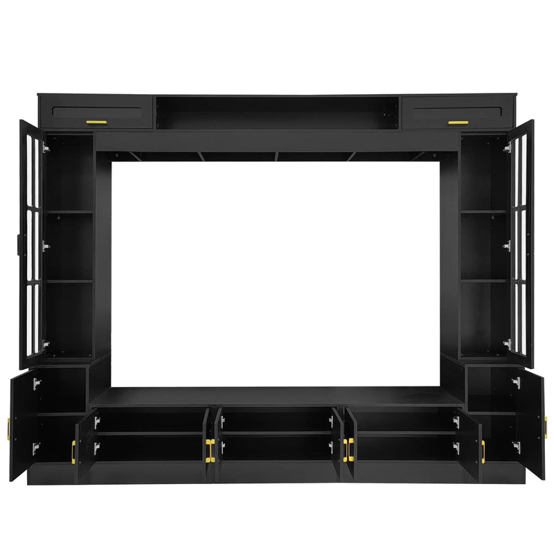 Wall Unit Entertainment Center With Bookshelves For TVs Up to 80" by HouseOfZazla