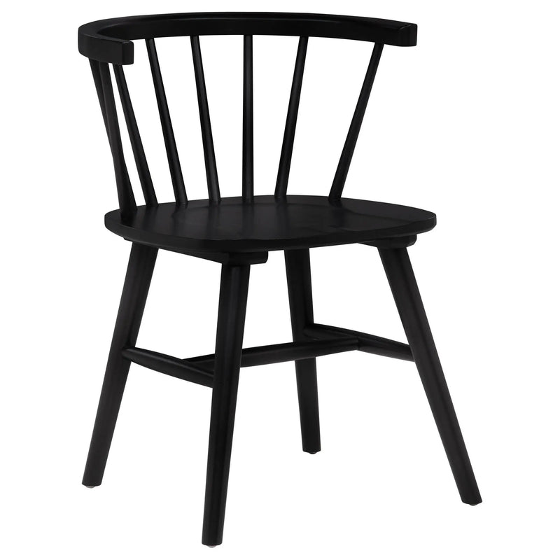 Jeffries Windsor Wood Dining Side Chair Black (Set of 2) by Unique Piece Furniture