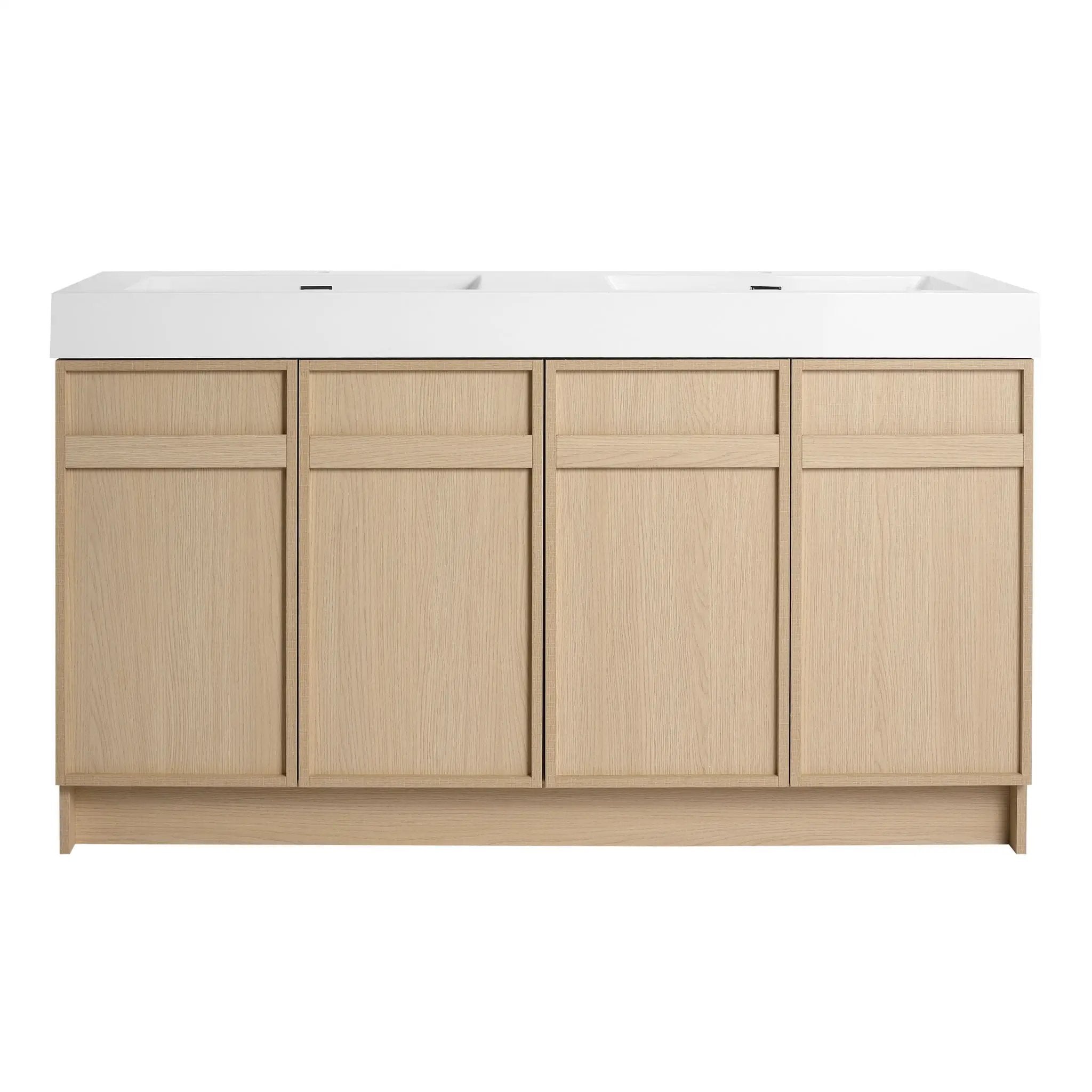 Freestanding Bathroom Vanity With Resin Sink & Soft Close Cabinet Doors by HouseOfZazla