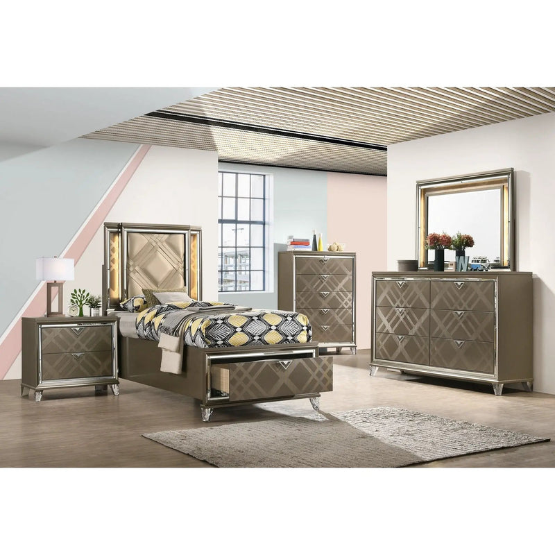 Skylar - Nightstand - Champagne by Unique Piece Furniture