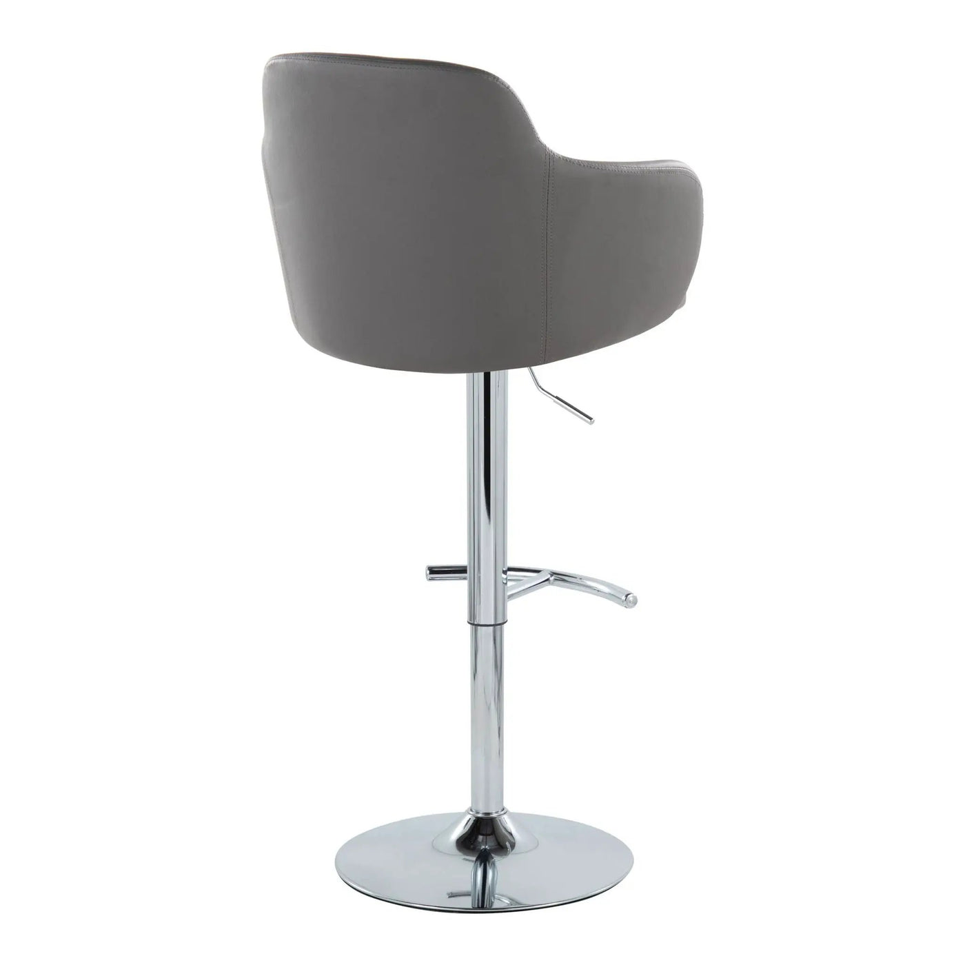 Boyne - Contemporary Adjustable Barstool With Swivel & Rounded T Footrest (Set of 2) by HouseOfZazla