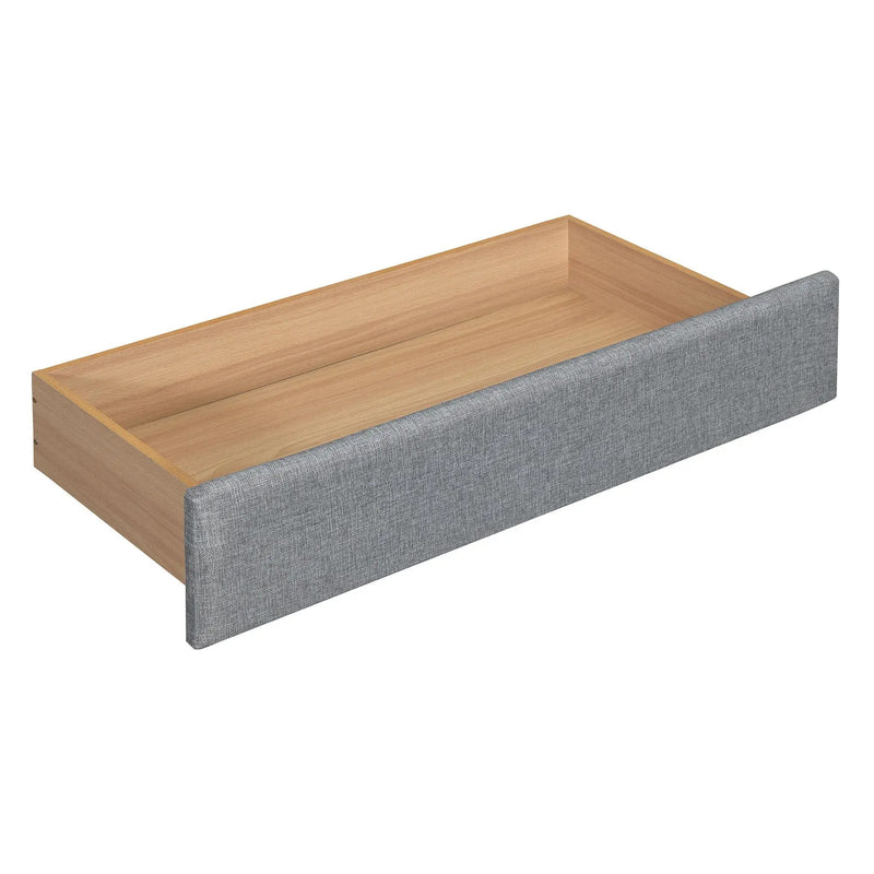Upholstered Platform Bed With Reading Lights, Drawers, Trundle And Shelves by HouseOfZazla